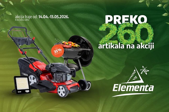 Osvežite dom i dvorište uz akciju "Elemente" – do 35 odsto popusta na više od 260 artikala