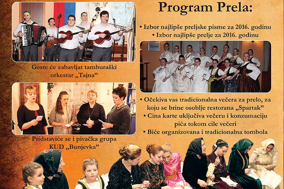 Raspisan konkurs za izbor najlepših bunjevačkih preljskih pesama i prelja