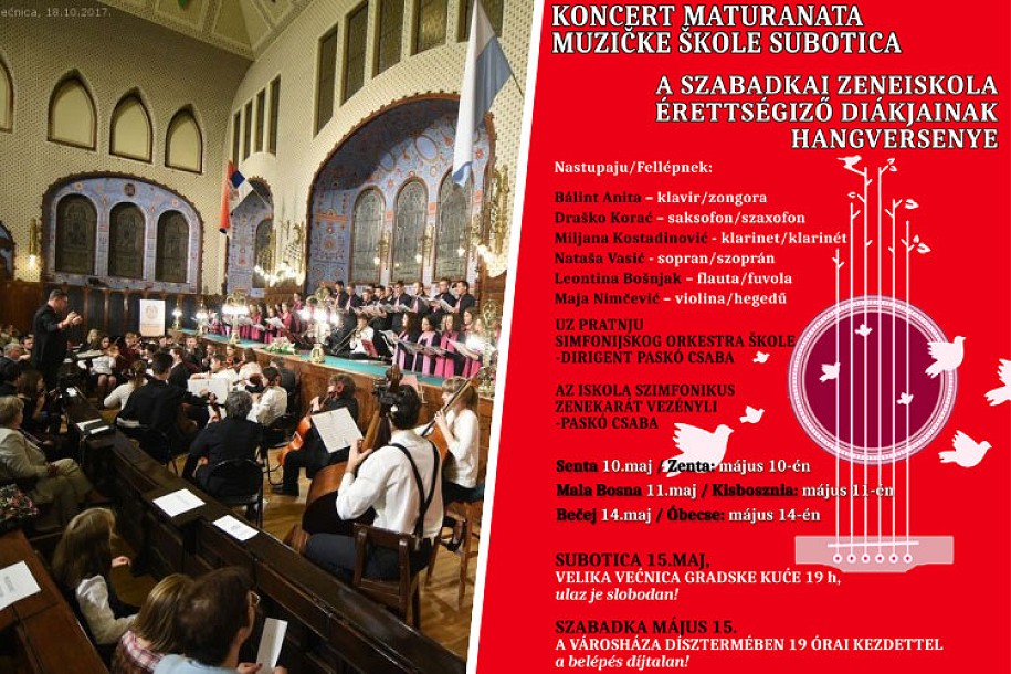 Koncert maturanata Muzičke škole večeras u Velikoj većnici