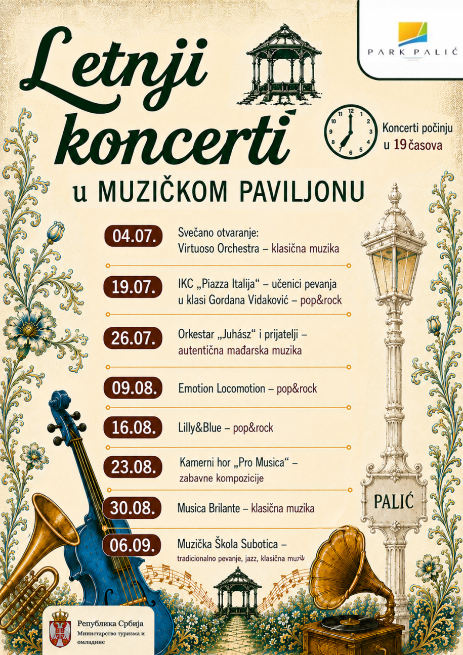 Letnji koncerti u Muzičkom paviljonu -  Virtuoso Orchestra
