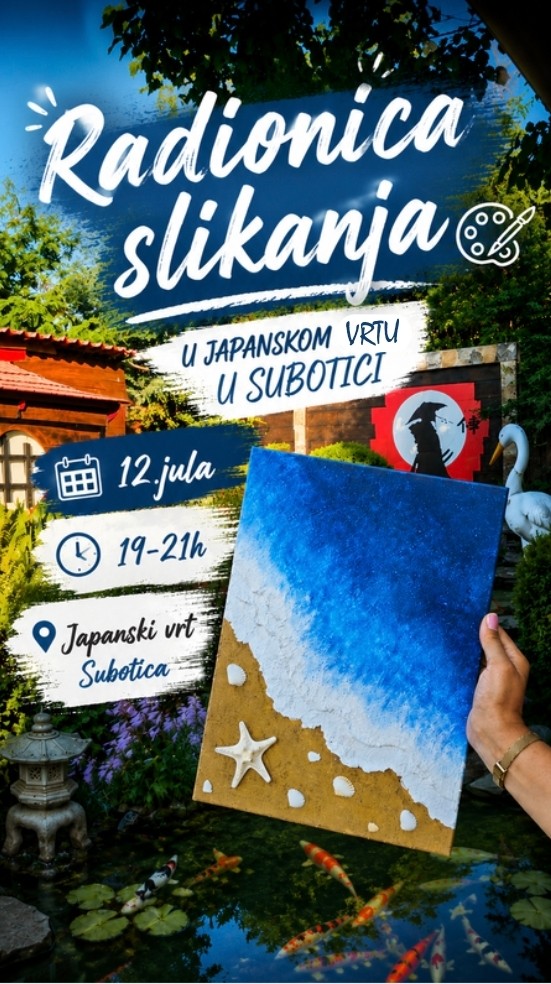 Radionica slikanja u Japanskom vrtu u Subotici