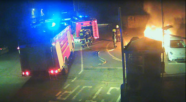 Zapaljen automobil u centru Subotice