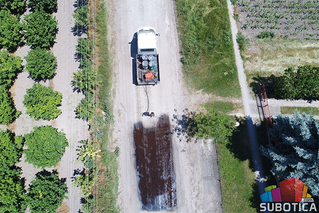 Završni radovi na cementnoj stabilizaciji atarskih puteva