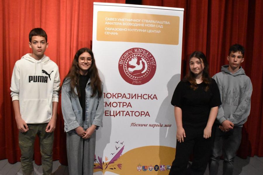 Četiri zlatne diplome za subotičke recitatore na pokrajinskoj smotri