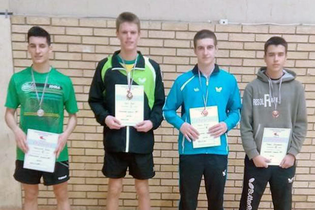 Tri medalje stonotenisera Spartaka na Prvenstvu Vojvodine za juniore