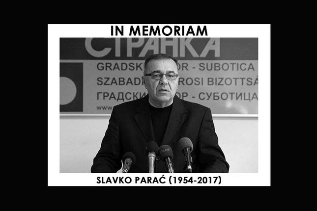 Komemoracija povodom smrti Slavka Paraća