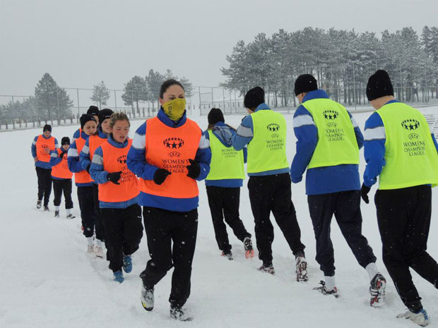 ŽFK "Spartak" na prvom pripremnom treningu na snežnom Zlatiboru