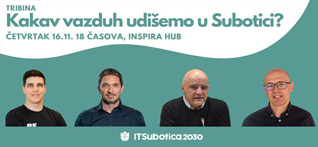 Tribina: "Kakav vazduh udišemo u Subotici?" u četvrtak u InspiraHub-u