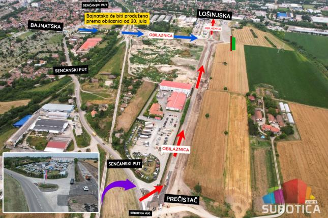 U saobraćaj puštena nova deonica koja spaja Lošinjsku i Senćanski put (kod "Prečistača")