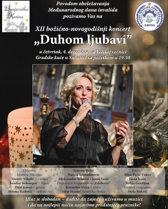 "Duhom ljubavi": praznični koncert povodom Dana osoba sa invaliditetom