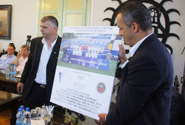 Prijem za sjajne fudbalerke Spartaka