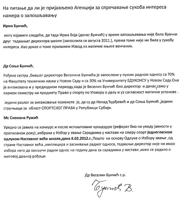 Direktor izmislio radno mesto za suprugu i zaposlio rođake