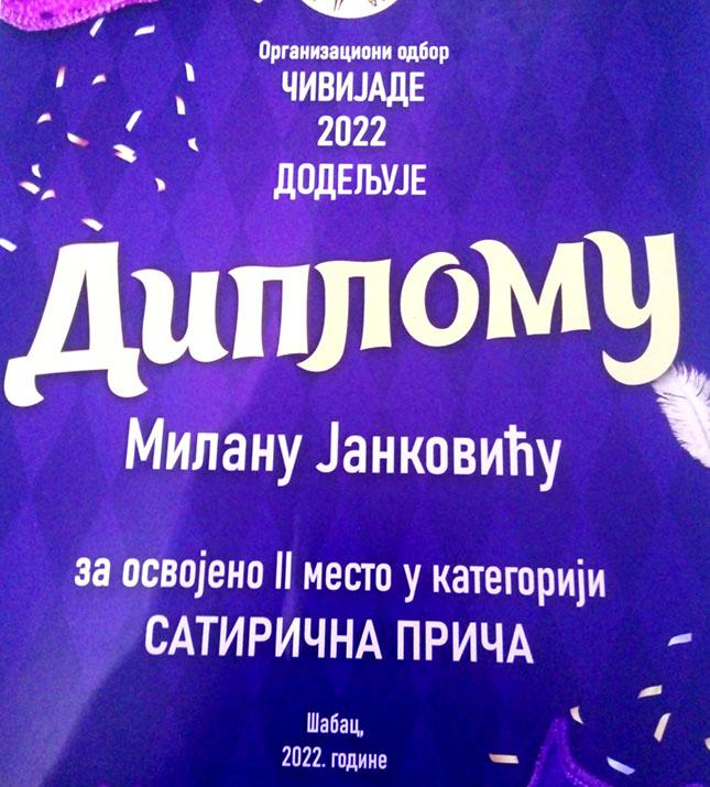 "Nebeski narod" - satirična priča našeg sugrađanina nagrađena na konkursu šabačke "Čivijade"
