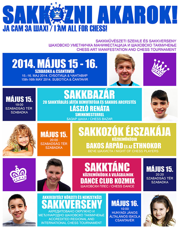 Takmičenje "Ja sam za šah" od 15. do 16. maja