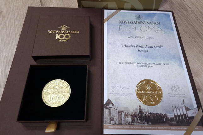 Tehnička škola "Ivan Sarić" dobitnik zlatne medalje za kvalitet