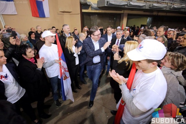 Održan predizborni miting Aleksandra Vučića u Subotici