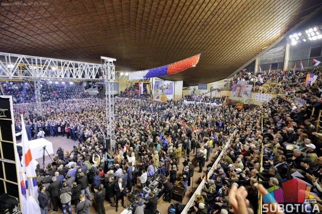 Održan predizborni miting Aleksandra Vučića u Subotici