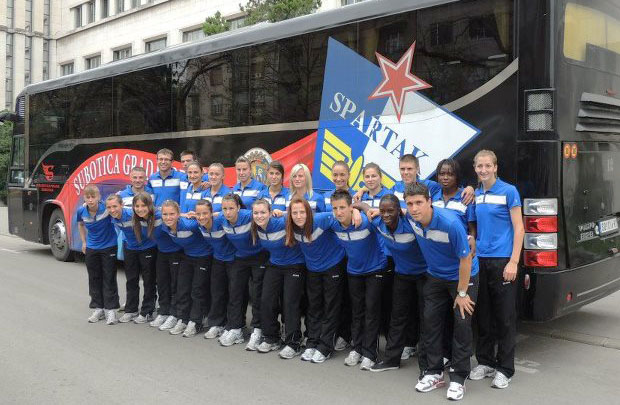 Delegacija ŽFK "Spartak" na prijemu u Novom Sadu