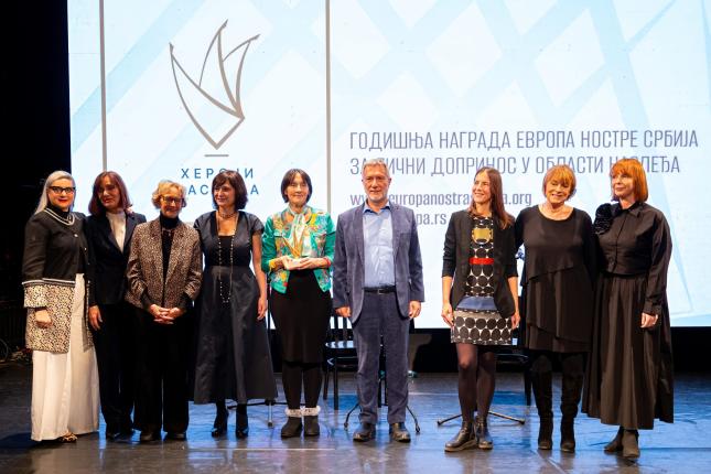 Prof. dr Viktoriji Aladžić uručena nagrada "Heroji nasleđa"