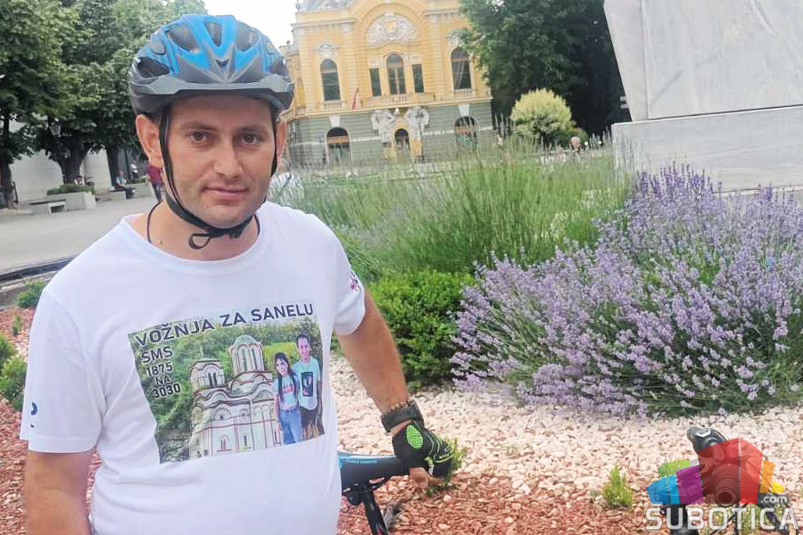 Ivica Tasić biciklom do Tumana za Sanelino lečenje: Za novi ciklus terapija matičnim ćelijama nedostaje dve hiljade evra