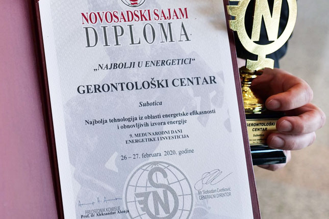 Gerontološki centar Subotica najbolji u energetici