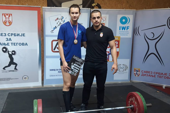 Dizanje tegova: Subanovićeva najuspešnija na Prvenstvu Srbije (U20-U23) u Pančevu