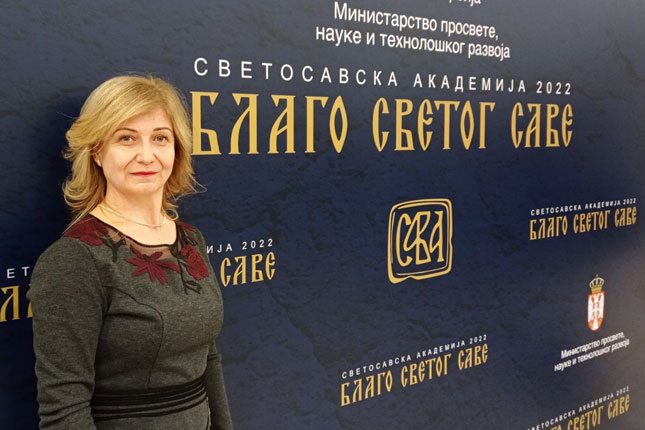Mirjana Savanov dobitnica Svetosavske nagrade