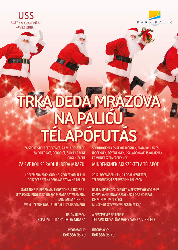 Trka deda mrazova na Paliću