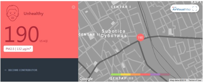 Subotičani danas udisali najzagađeniji vazduh u Srbiji