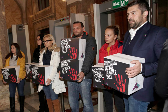 Incijativu doživotnog zatvora za ubice dece podržalo 125,5 hiljada građana Srbije