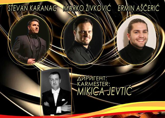 Koncert Subotičkog simfonijskog orkestra i tri tenora u četvrtak na Gradskom trgu