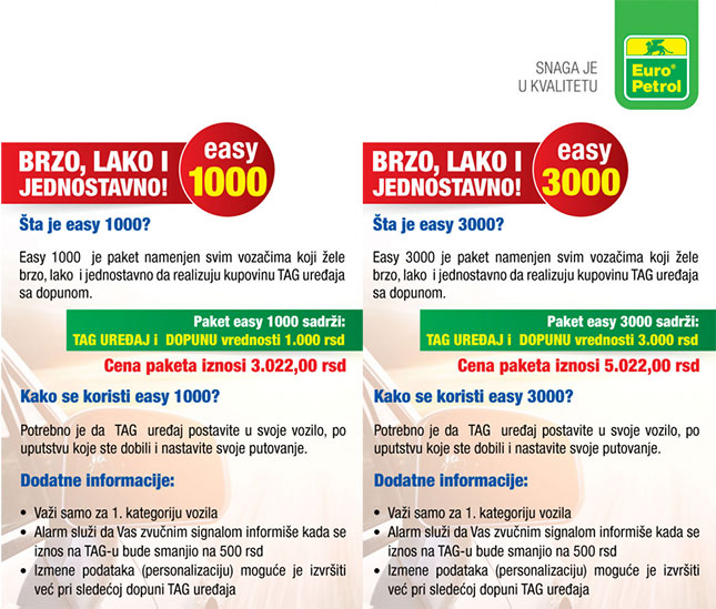 Euro Petrol i Putevi Srbije organizuju promociju uređaja za elektronsku naplatu putarine