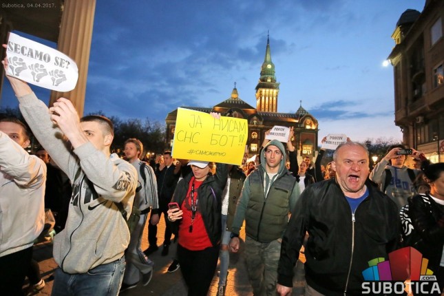 Protest protiv novog predsednika održan i u Subotici