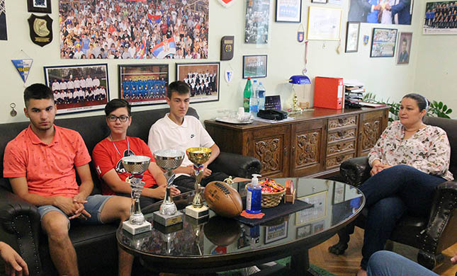 Prijem za šampione u američkom fudbalu u Gradskoj kući