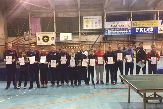 Stonoteniseri Spartaka prvaci Vojvodine u juniorskoj konkurenciji