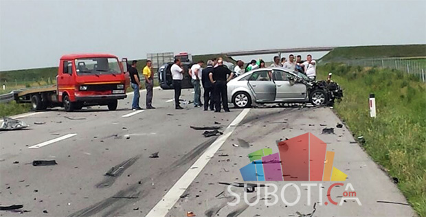 Saobraćajna nesreća na autoputu kod Bačke Topole