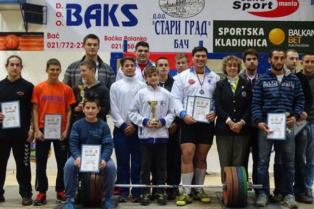 Dizači tegova Spartaka šampioni Srbije u kategoriji do 23 godine