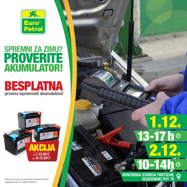 Pripremite četvorotočkaša za zimu - besplatno proverite stanje akumulatora