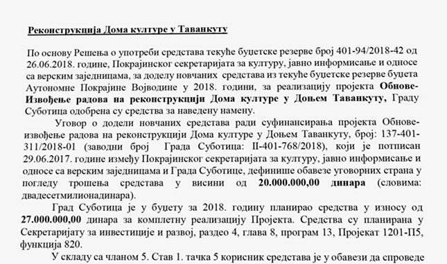 Dom kulture u Tavankutu renoviran, otvaranje čeka nameštaj i - predsednika