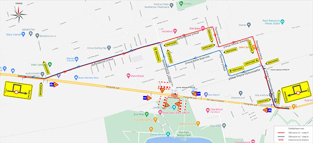 U toku radovi na pružnom prelazu u centru Palića, vozila se upućuju na obilazni put