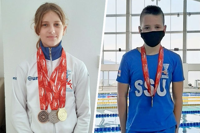 Plivanje: Uspešan nastup pionira Spartaka na Prvenstvu Srbije, Jana Mut i Leon Hemi osvajali medalje