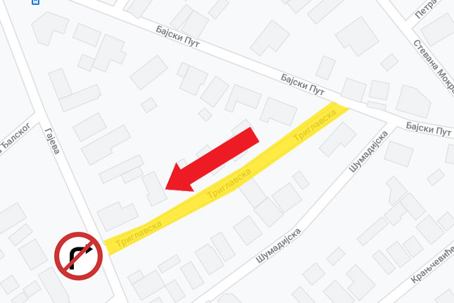 Od sutra promena režima saobraćaja u delu ulica Mičurinove i Jo Lajoša, kao i cele Triglavske