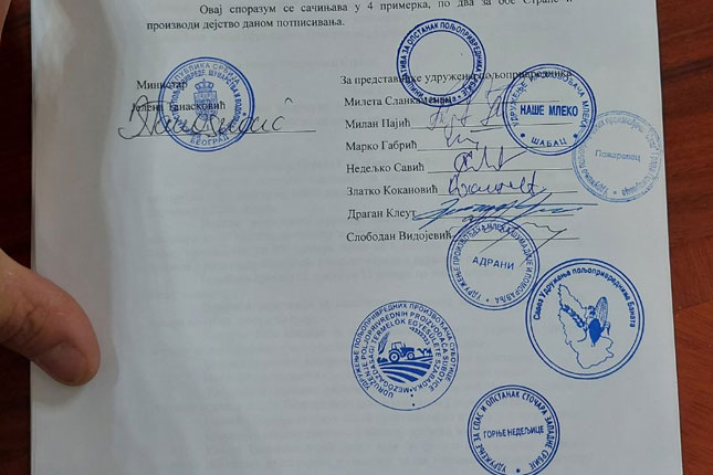 Poljoprivrednici potpisali Sporazum sa resornim ministarstvom u Vladi Srbije