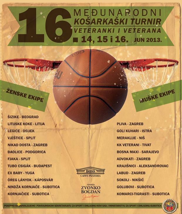 Košarkaški veterani po 16. put u Subotici