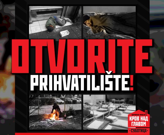 "Gradska vlast ignoriše apele za otvaranje Privremenog prihvatilišta za beskućnike"