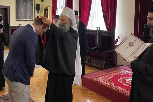 Borko Milošev odlikovan ordenom za donatora crkve na Prozivci