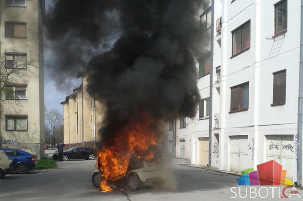 Izgoreo automobil na Radijalcu