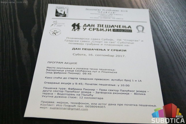 Sportsko-rekreativna tura oko Palića u okviru "Dana pešačenja"