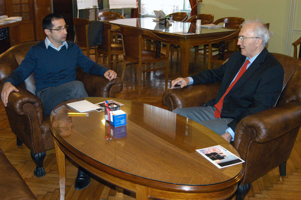 Nikola Špear, legenda subotičkog tenisa na prijemu kod Gradonačelnika