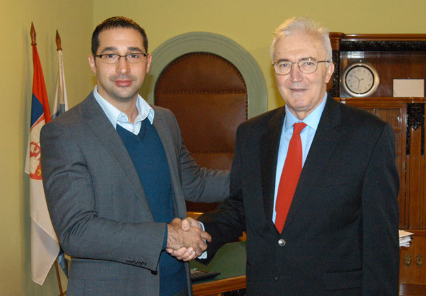 Nikola Špear, legenda subotičkog tenisa na prijemu kod Gradonačelnika